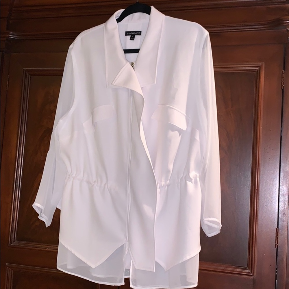 Lane Bryant Hidden Zipper Polyester Spandex Jacket